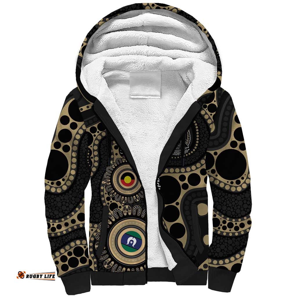 Collingwood NAIDOC Week 2026 Personalised Sherpa Hoodie 50 Years of Deadly Aboriginal Art LT14
