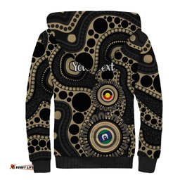 Collingwood NAIDOC Week 2026 Personalised Sherpa Hoodie 50 Years of Deadly Aboriginal Art LT14