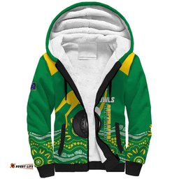 Custom Bowls Australia Sherpa Hoodie Aussie Kangaroo Aboriginal Art LT14