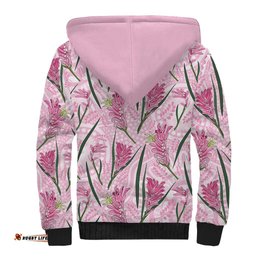 Australia Kangaroo Paws Sherpa Hoodie Aussie Native Flowers Indigenous Art LT14