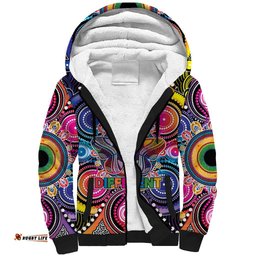 Australia Indigenous Autism Awareness Sherpa Hoodie Its Okay To Be Different LT05