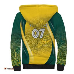 Australia Cricket Custom Indigenous Sherpa Hoodie Aboriginal Arts GO Aussie LT7