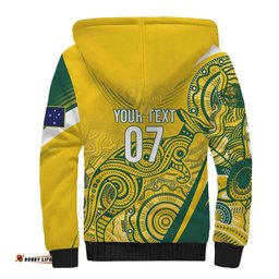 Australia Custom Indigenous Sherpa Hoodie WC2026 Socceroos Aboriginal Arts LT7