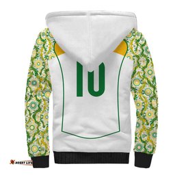 Custom Australia Football Sherpa Hoodie Aboriginal Pattern Sporty Style-White Color LT03