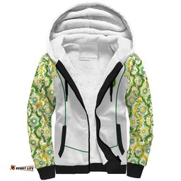 Custom Australia Football Sherpa Hoodie Aboriginal Pattern Sporty Style-White Color LT03