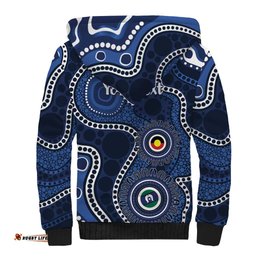 Geelong Cats NAIDOC Week 2026 Personalised Sherpa Hoodie 50 Years of Deadly Aboriginal Art LT14