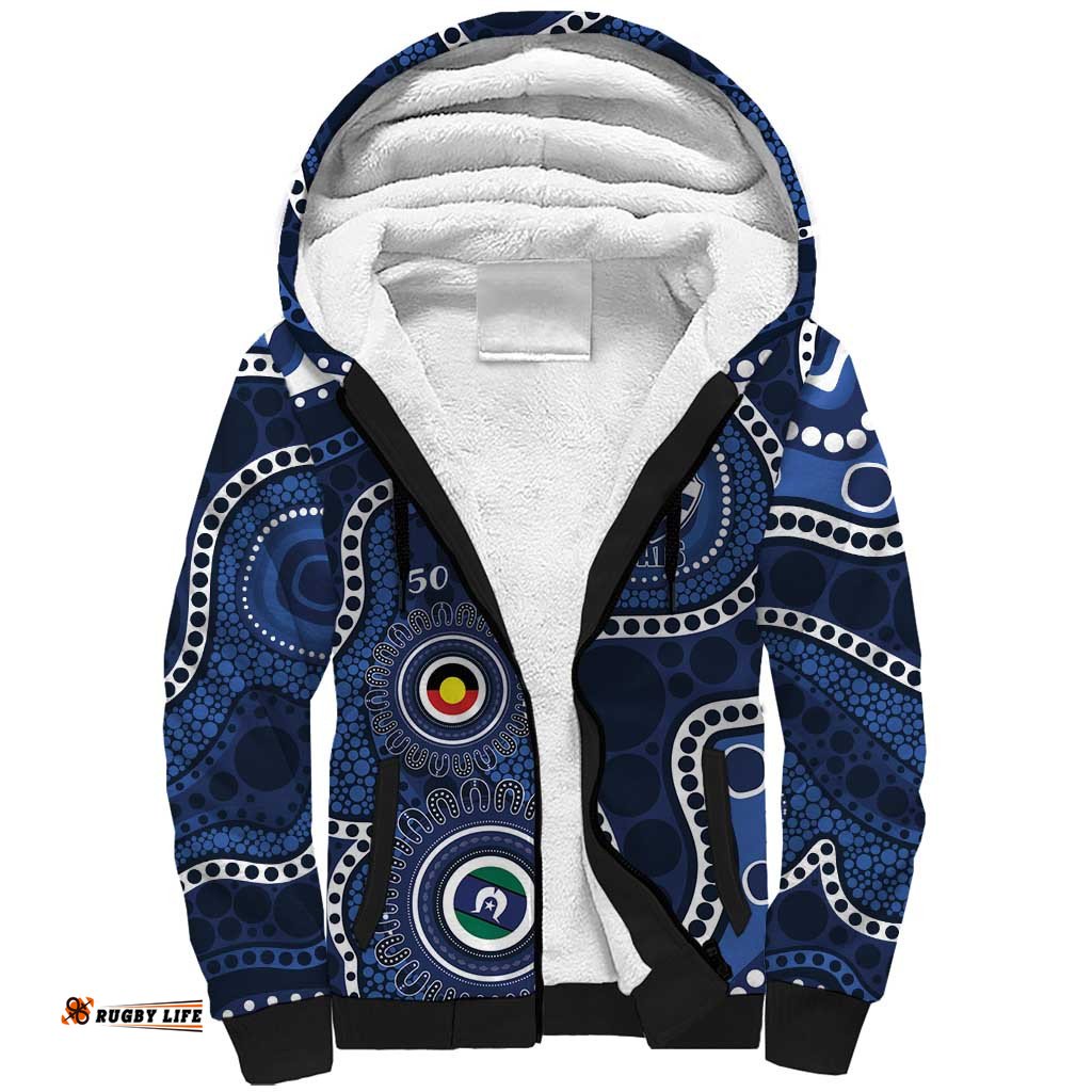 Geelong Cats NAIDOC Week 2026 Personalised Sherpa Hoodie 50 Years of Deadly Aboriginal Art LT14