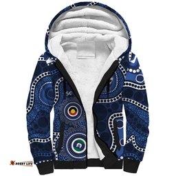 Geelong Cats NAIDOC Week 2026 Personalised Sherpa Hoodie 50 Years of Deadly Aboriginal Art LT14