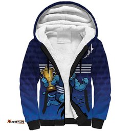 Personalised Geelong Pride Sherpa Hoodie Claws Out for Glory LT9