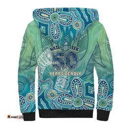 NAIDOC Week - 50 Years Deadly Torres Strait Sherpa Hoodie Pastel Waves LT7