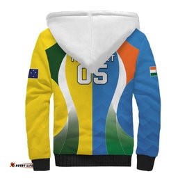 Custom India Vs Australia Cricket Sherpa Hoodie Final Matchup LT05