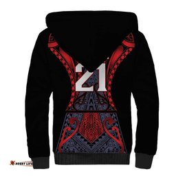 Custom New Zealand Sherpa Hoodie Maori Kiwiana Pattern Tukutuku Motif LT9