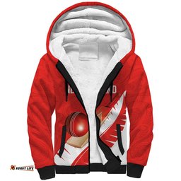 Custom New Zealand Cricket Sherpa Hoodie Kiwi Birds Haka Dance Red Fern Sporty Style LT03