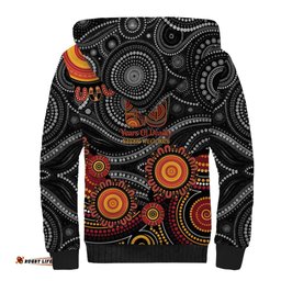 NAIDOC Week 50 Years Deadly Personalised Sherpa Hoodie Aboriginal Art LT14