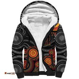 NAIDOC Week 50 Years Deadly Personalised Sherpa Hoodie Aboriginal Art LT14