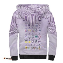 Personalised Epilepsy Awareness Alphabet Sherpa Hoodie Purple Ribbon Butterfly Cute Style DT05