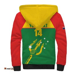 Custom Tasmania Bowls Australia Sherpa Hoodie Go Tasmanian Tridents LT14