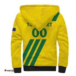 Custom Soccer 2026 Australia Sherpa Hoodie Socceroos Go Glory LT01