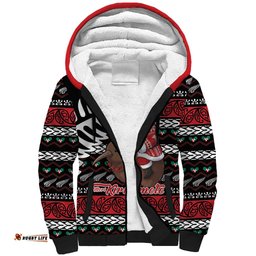 New Zealand Kiwi Santa Christmas Sherpa Hoodie He Wairua Kirihimete LT9
