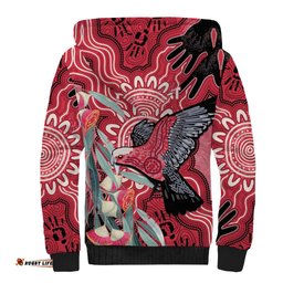 Personalised Australia Galah NAIDOC Week 2026 Sherpa Hoodie 50 Years of Deadly Aboriginal Art LT14