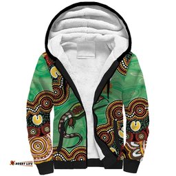 Personalised Australia Goanna NAIDOC Week 2026 Sherpa Hoodie 50 Years of Deadly Aboriginal Art LT14