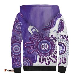 NAIDOC Week 2026 Sherpa Hoodie 50 Years Deadly Dhari Purple Aboriginal Art LT14