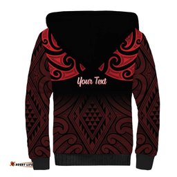 Personalised Keep Maori Wards New Zealand Sherpa Hoodie Stronger Together Aotearoa Taniko LT14