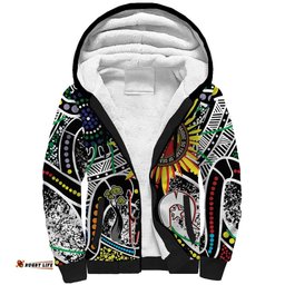 NAIDOC 50 Years of Deadly Personalised Sherpa Hoodie Aboriginal Dot Art LT9