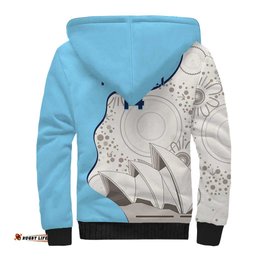 Custom New South Wales Cricket Sherpa Hoodie Go NSW - Aboriginal Art LT14