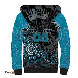 Custom Power Football Sherpa Hoodie Aboriginal Dot Art Pattern DT05
