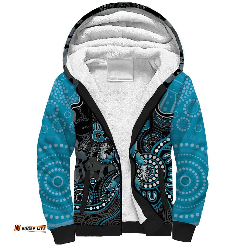 Custom Power Football Sherpa Hoodie Aboriginal Dot Art Pattern DT05