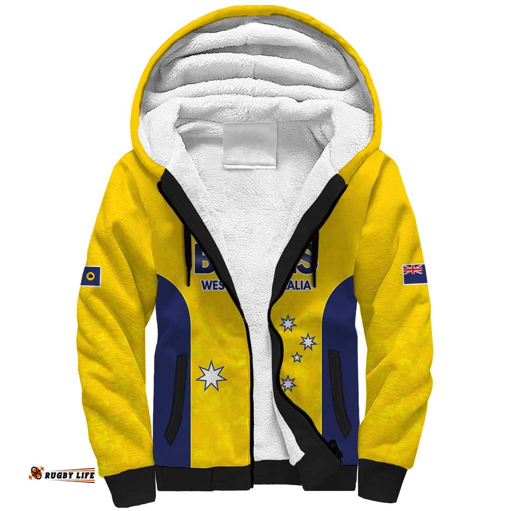 Western Australia Lawn Bowls Custom Sherpa Hoodie Aussie Minimalist Style LT9