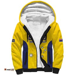 Western Australia Lawn Bowls Custom Sherpa Hoodie Aussie Minimalist Style LT9