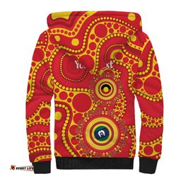 Suns NAIDOC Week 2026 Personalised Sherpa Hoodie 50 Years of Deadly Aboriginal Art LT14