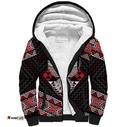 Taniko Aotearoa Sherpa Hoodie Poutama Mix Piwakawaka - Ver02 LT7