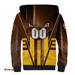 Personalized Hawthorn Hawks Sherpa Hoodie Modern Geometric Sports Graphic Style TS04