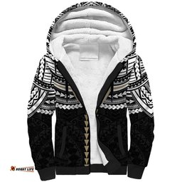 Personalized Collingwood Magpies Sherpa Hoodie Polynesian Tribal Pattern Heritage Football TS04