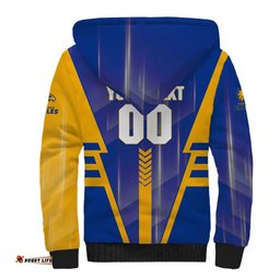 Personalized West Coast Eagles Sherpa Hoodie Modern Geometric Sports Graphic Style TS04