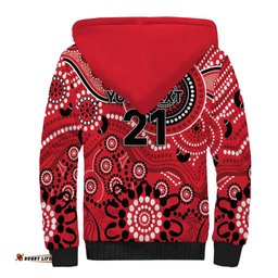 Renegades Cricket Custom Sherpa Hoodie Australian Aboriginal LT9