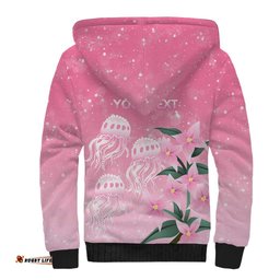 Personalised Pink Boronia of Hope Sherpa Hoodie Australias Fight Against Breast Cancer LT9