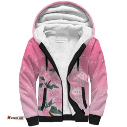 Personalised Pink Boronia of Hope Sherpa Hoodie Australias Fight Against Breast Cancer LT9