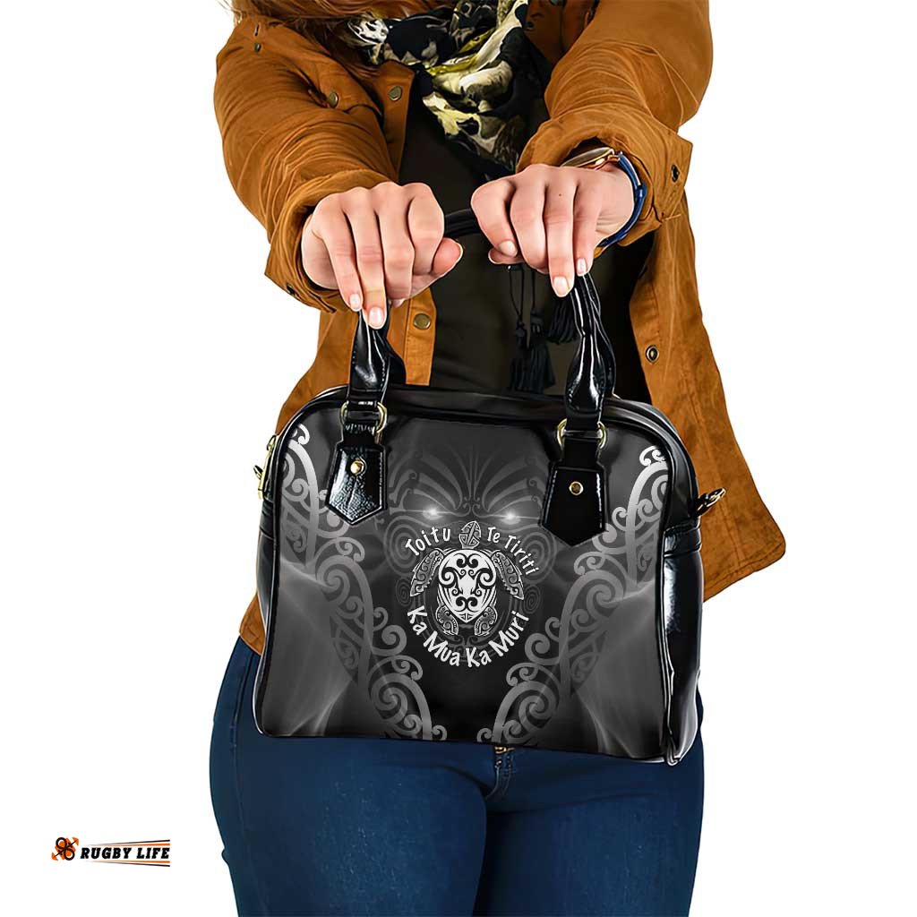 Aotearoa Toitu Te Tiriti Shoulder Handbag Ka Mua Ka Muri LT05