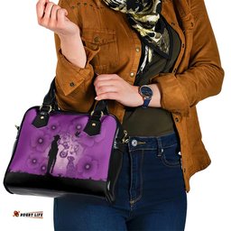 Australia Animals ANZAC Day Shoulder Handbag Lest We Forget The Animals Too Purple Poppy LT14