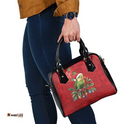 Aussie Green Budgerigar Shoulder Handbag Aboriginal Inspired Christmas LT9