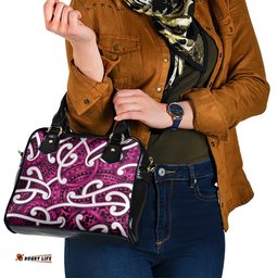 Aotearoa Maori Kowhaiwhai Shoulder Handbag Mawhero Puhoro and Patiki LT9