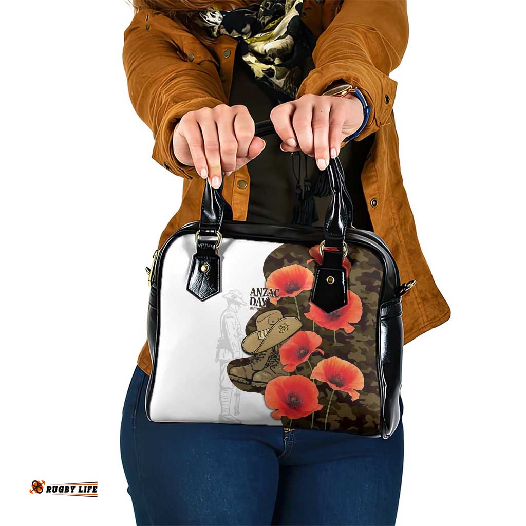 Australia ANZAC Day Shoulder Handbag Boots And Slouch Hat Lest We Forget LT14