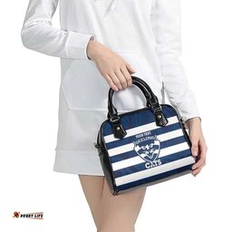 AFL Cats Football Custom Shoulder Handbag Geelong Proud Indigenous Art LT14