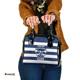AFL Cats Football Custom Shoulder Handbag Geelong Proud Indigenous Art LT14