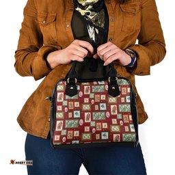 Aussie Birds Christmas La La Land Shoulder Handbag Red Vintage Stamp Edition LT9