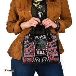 Aotearoa Waitangi Day Shoulder Handbag Maori Warrior Tribal Tattoo LT05
